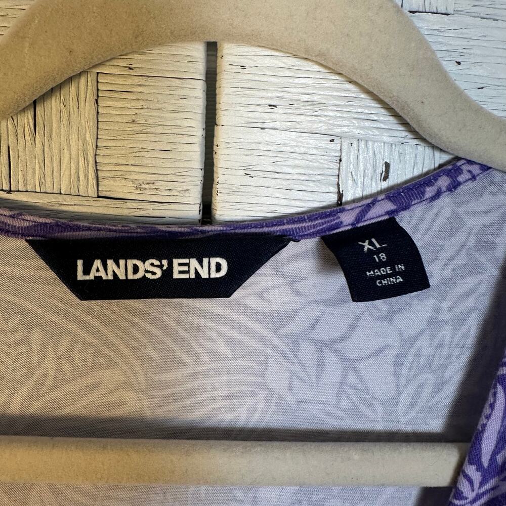 Lands’ End women’s maxi dress purple feminine wrap style colorful  plus size ￼ - Picture 4 of 9